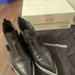 Nicholas Kirkwood Black Leather Ankle Boots original price $995